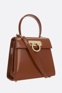 borsa a mano Top Handle small in pelle spazzolata