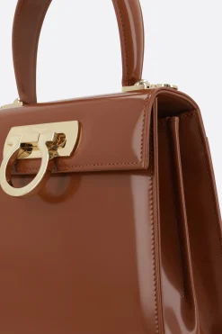 borsa a mano Top Handle small in pelle spazzolata