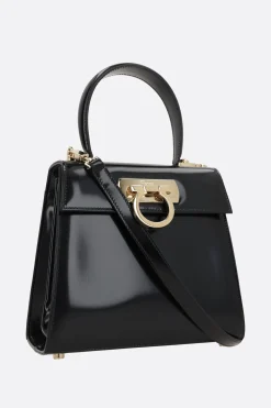 borsa a mano Top Handle small in pelle spazzolata