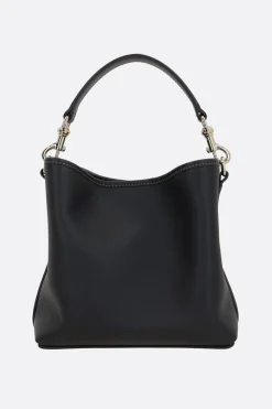 borsa a secchiello GG Emblem mini in pelle liscia