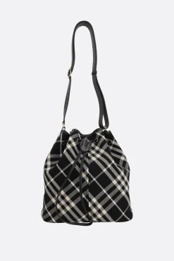 borsa a secchiello media in twill Check