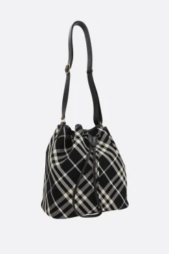 borsa a secchiello media in twill Check