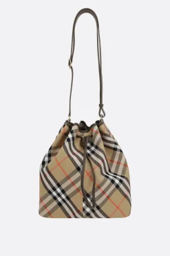 borsa a secchiello media in canvas Check