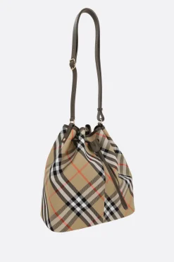 borsa a secchiello media in canvas Check