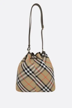 borsa a secchiello media in canvas Check
