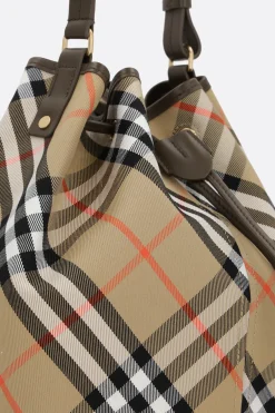 borsa a secchiello media in canvas Check