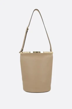 borsa a secchiello small in pelle liscia