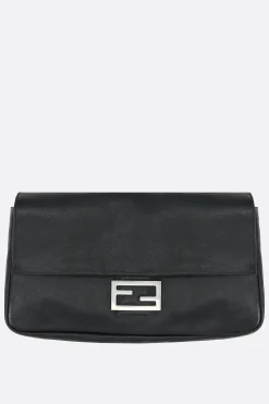 borsa a spalla Baguette Chain Large in pelle semilucida
