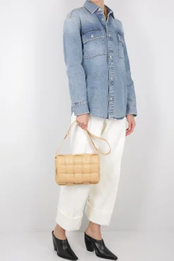 borsa a spalla Cassette in Intrecciato nappa imbottito
