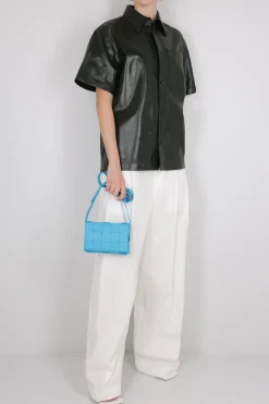 borsa a spalla Cassette mini in Maxi Intrecciato nappa