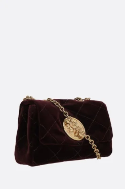 borsa a spalla Chloé Heritage small in velluto matelassé