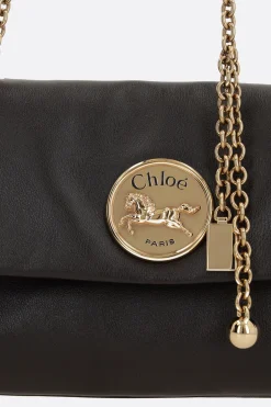 borsa a spalla Chloé Heritage media in pelle martellata