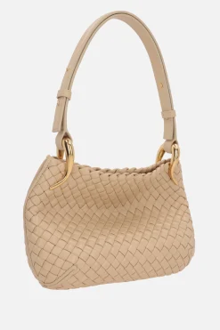borsa a spalla Clicker small in Intrecciato nappa