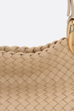 borsa a spalla Clicker small in Intrecciato nappa