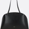 borsa a spalla Curve media in pelle liscia