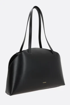borsa a spalla Curve media in pelle liscia