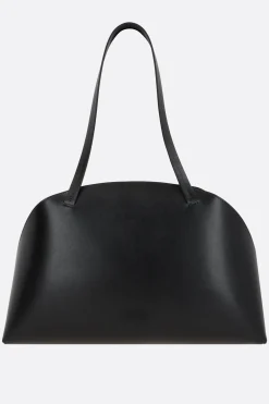 borsa a spalla Curve media in pelle liscia