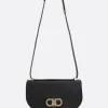 borsa a spalla Double Gancini mini in pelle martellata