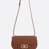 borsa a spalla Double Gancini mini in pelle martellata