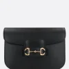 borsa a spalla Gucci 1955 Horsebit in pelle texturizzata