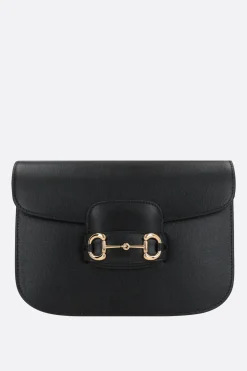 borsa a spalla Gucci 1955 Horsebit in pelle texturizzata