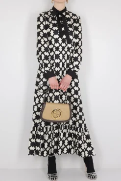 borsa a spalla Gucci Blondie in canvas e pelle liscia