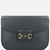 borsa a spalla Gucci Horsebit 1955 in pelle liscia