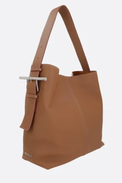 borsa a spalla McQueen Sling T-bar in pelle martellata