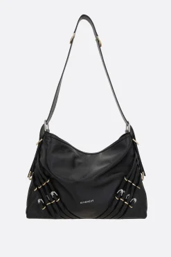 borsa a spalla Voyou media in pelle lucida