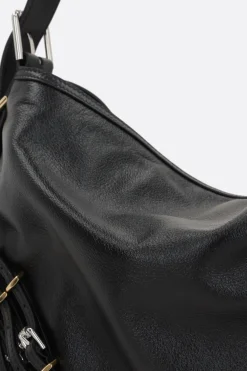 borsa a spalla Voyou media in pelle lucida