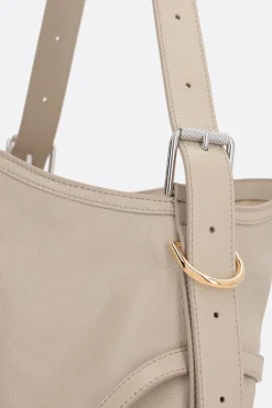 borsa a spalla Voyou media in pelle martellata