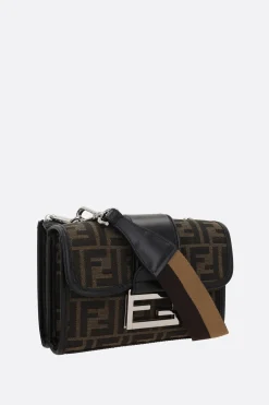 borsa a tracolla Baguette Double in jacquard FF