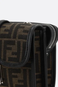 borsa a tracolla Baguette Double in jacquard FF