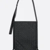 borsa a tracolla Flat Loop media in Intrecciato VN
