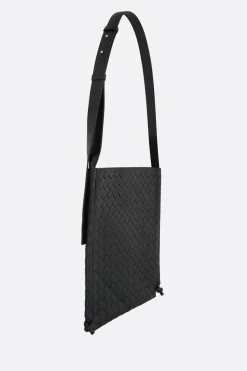 borsa a tracolla Flat Loop media in Intrecciato VN