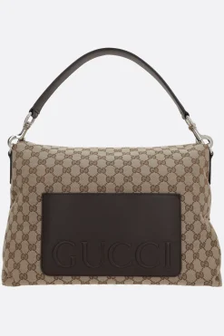 borsa a tracolla media in tessuto GG