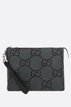 borsa a tracolla media in pelle martellata jumbo GG