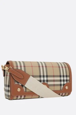 borsa a tracolla Note small in canvas resinato