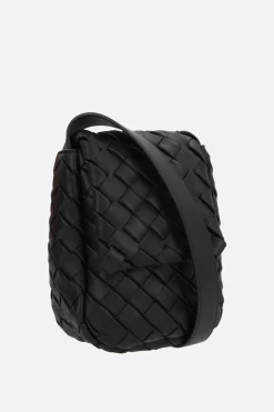 borsa a tracolla Vertical Cobble mini in Intrecciato imbottito