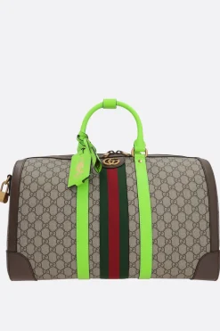borsa da viaggio Gucci Savoy media in tessuto GG Supreme