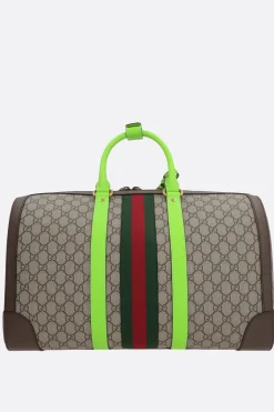 borsa da viaggio Gucci Savoy media in tessuto GG Supreme
