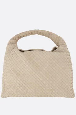 borsa hobo Hop large in Intrecciato Suede