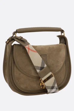 borsa messenger B Clip small in suede
