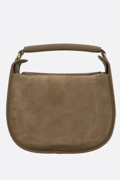 borsa messenger B Clip small in suede