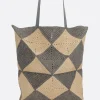 borsa Puzzle Fold Tote XL in rafia
