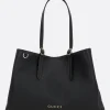 borsa shopping GG Emblem media in pelle liscia