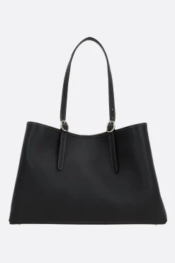 borsa shopping GG Emblem media in pelle liscia