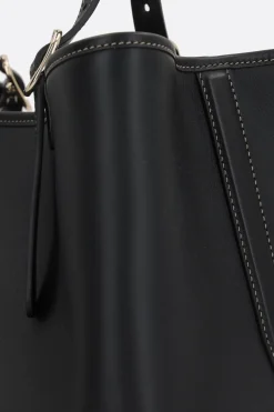 borsa shopping GG Emblem media in pelle liscia