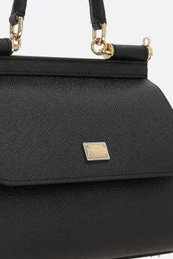 borsa Sicily media in pelle Dauphine