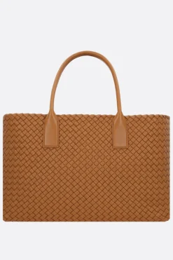 borsa tote Cabat media in Intrecciato nappa